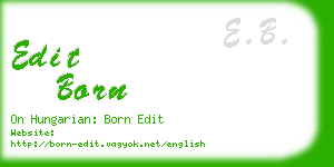 edit born business card